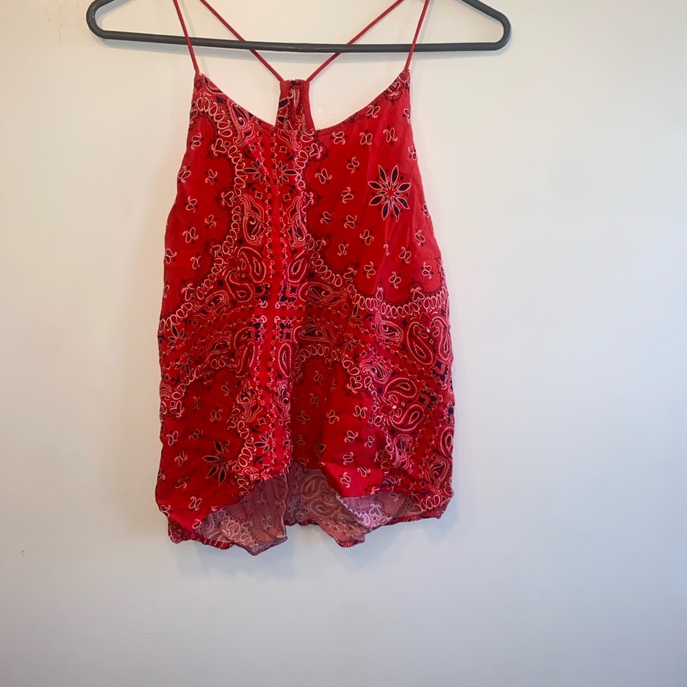 Bandana cropped tank